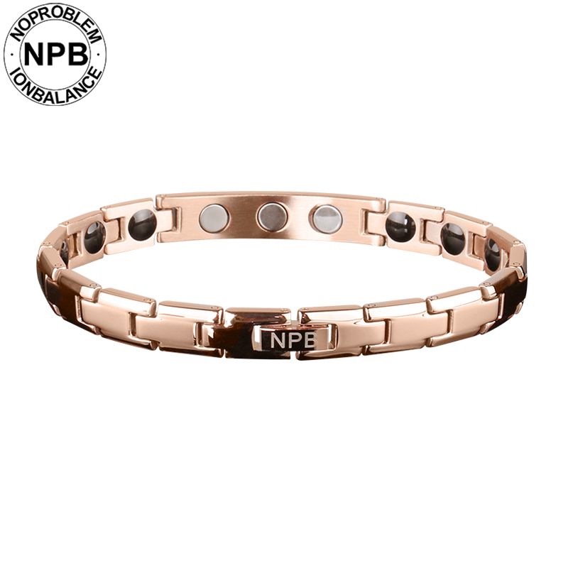 Women magnet bracelet P043 Rose gold