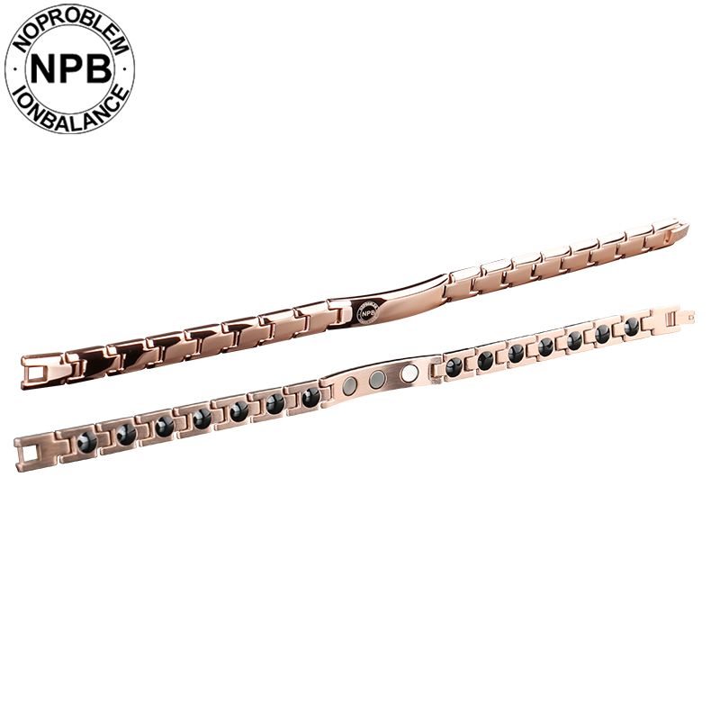 Women magnet bracelet P043 Rose gold
