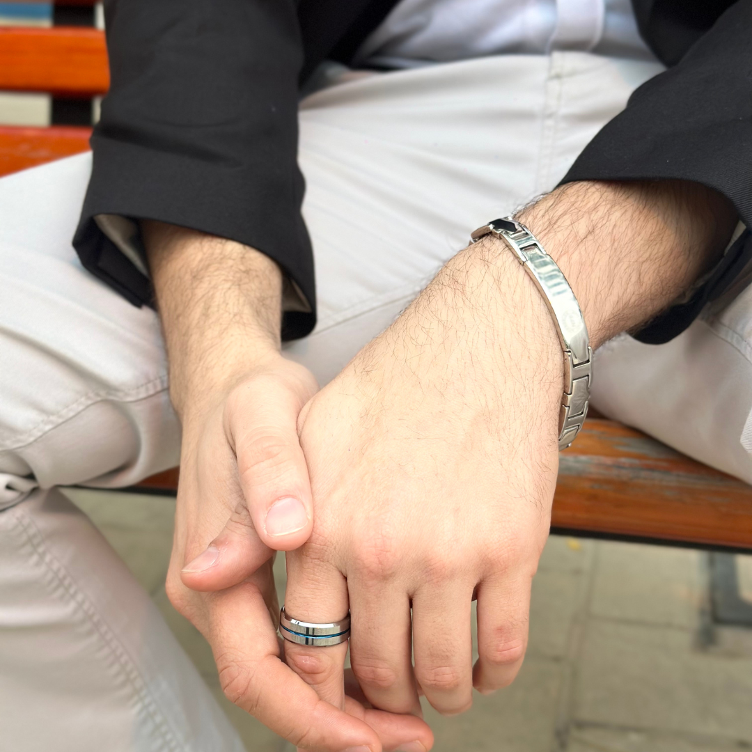 men bracelet and ring