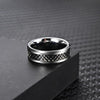 Black & Silver color Men Tungsten Carbide / Carbon fiber Ring 8mm