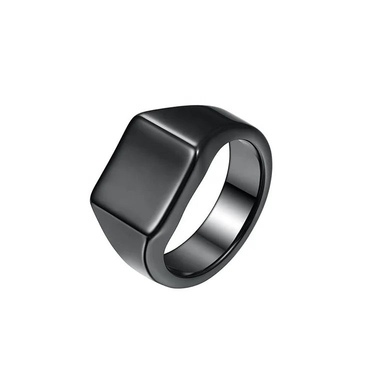 Square Man Ring Anniversary Birthday Gift For Men Jewelry