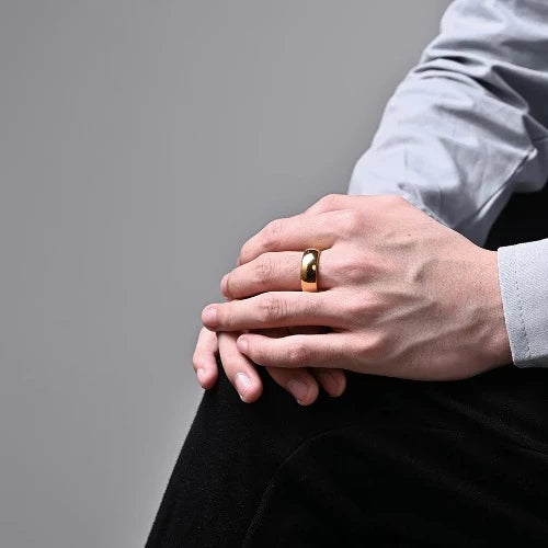 Couple Rings Tungsten Carbide Gold color