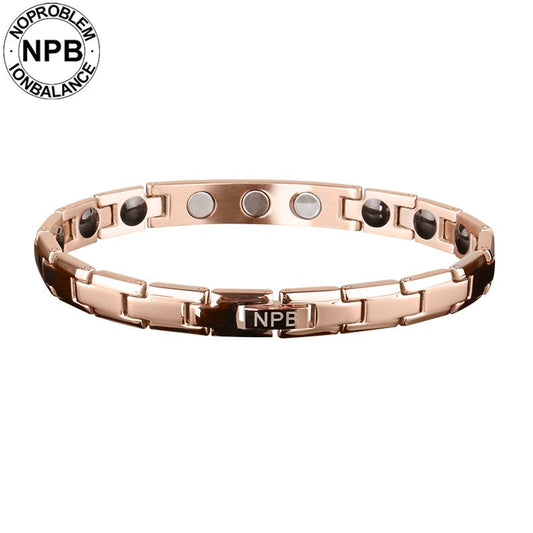 Women magnet bracelet P043 Rose gold