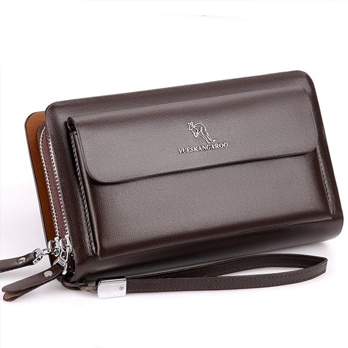 Men Clutch Bag Double Zipper
