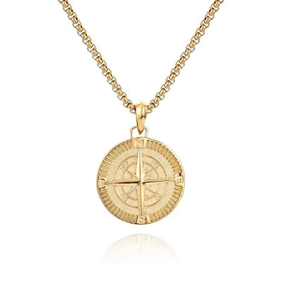 Compass men Pendent with Necklace