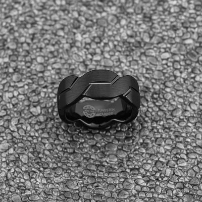 Black Tungsten ring wedding engagement ring for men