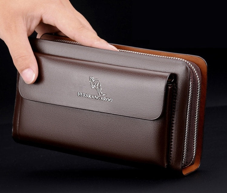 Men Clutch Bag Double Zipper